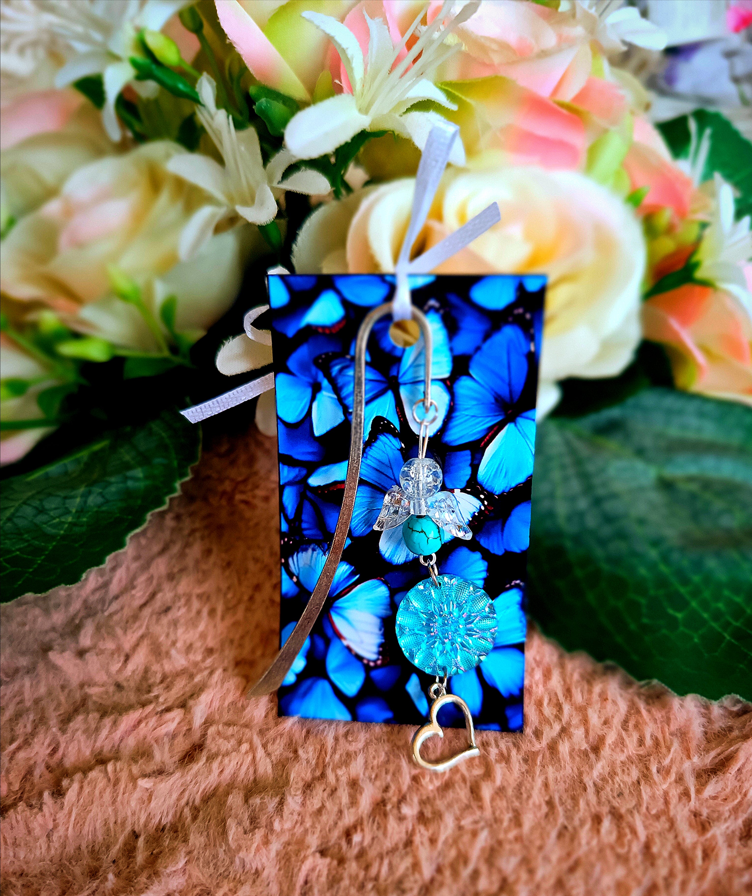 Angyalos türkiz könyvjelző